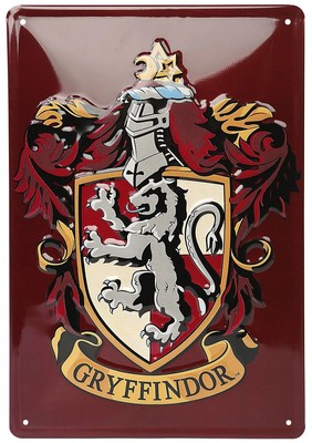 Harry Potter Blechschilder Unisex Gryffindor rot Standard