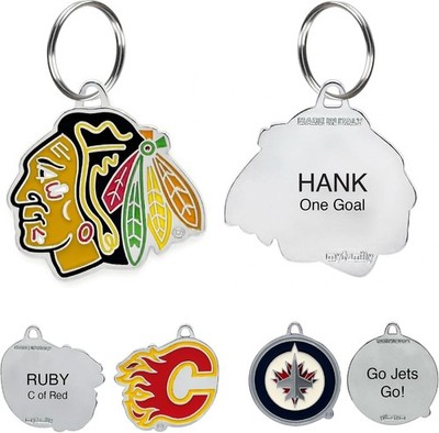 Pets First NHL Personalized Pet ID Tag Stainless Steel Custom Engraved Dog Cat