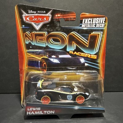 Disney Pixar Cars Lewis Hamilton Neon Racer Diecast 1:55 BRAND NEW