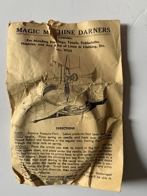 MAGIC MACHINE DARNER Sewing Tool MEND Stockings TOWELS Tablecloths LINENS