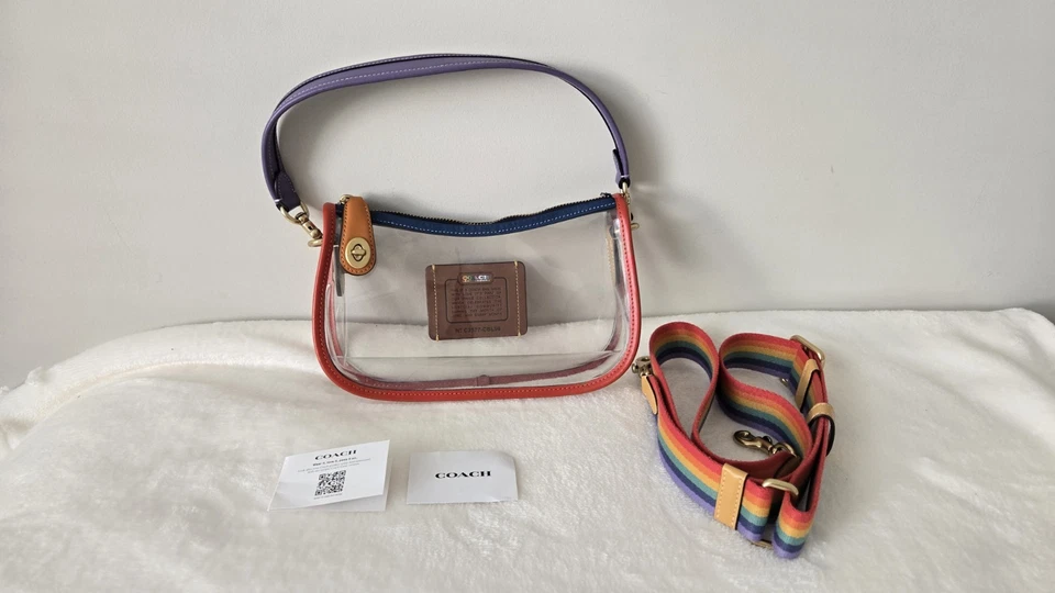 Coach Handbag Clear Stadium Purse New with Broken Zipper See Photos - Image 2 of 4