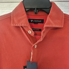 Cremieux Mens Small Supima Cotton Washed Down Long Slv Shirt Dark Coral NWT L549
