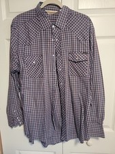 Vtg Sears and Roebuck Co Mens Multicolor Plaid Button Front Sz XL Pearl Snaps