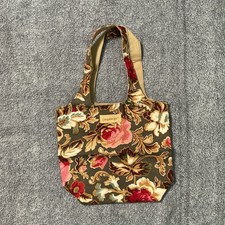 Longaberger Majolica Garden Small Grocery Tote Floral Canvas Bag 23731245