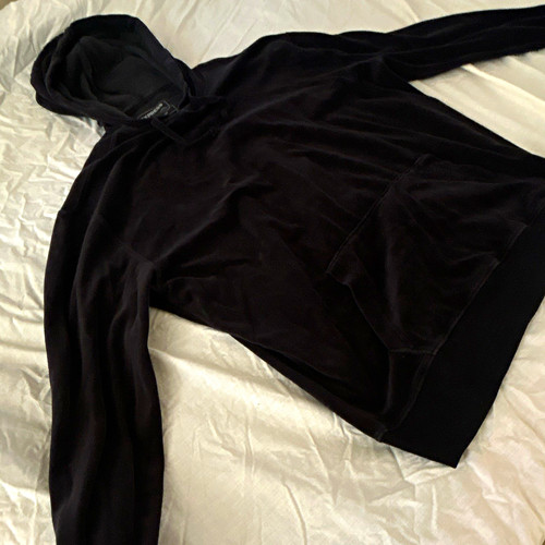 Express Men's Black Pullover Hoodie L Cotton/Poly Knit Very Soft