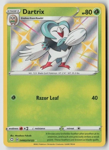 Dartrix SV002/SV122 - Shining Fates: Shiny Vault Holo - PTCG