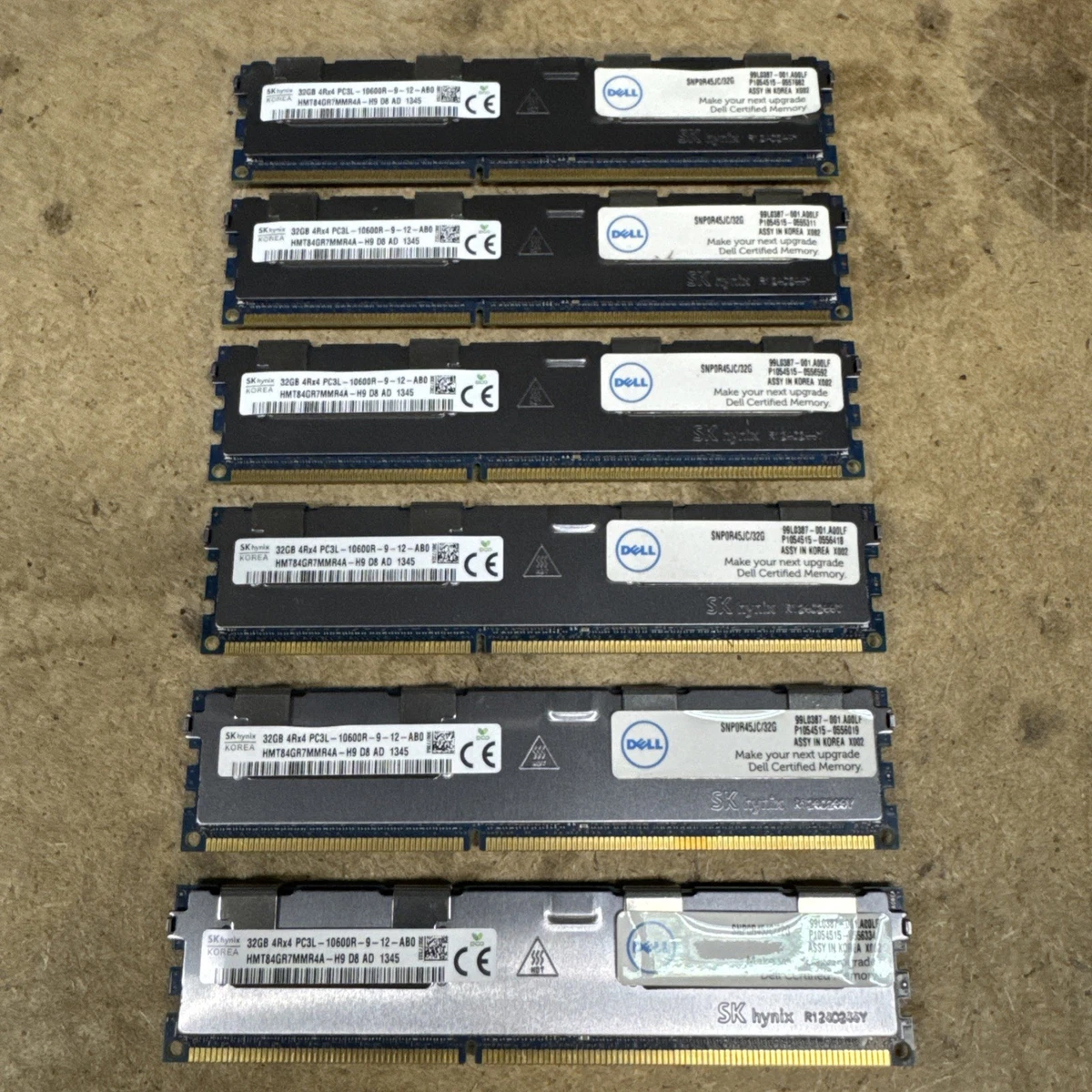 Samsung 32GB 4Rx4 PC3L-10600R DDR3 1333MHz 1.35V ECC REG RDIMM Memory RAM 1x 32G
