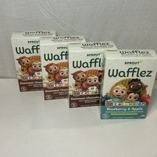 Sprout Organics Wafflez Cocomelon 1 Blueberry  Apple 3 Oatmeal Choc Chip Snack