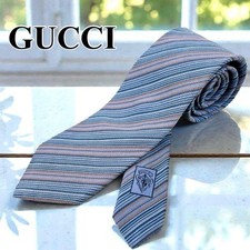 beautiful GUCCI Silk Tie Business Stripe Narrow Tie