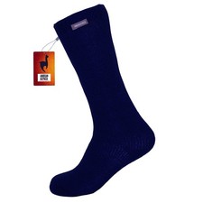 HANDMADE ANDEAN ALPACA OVER THE CALF BLUE SOCKS
