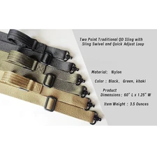 Two Point Traditional QD Sling with Sling Swivel and Quick Adjust Loop