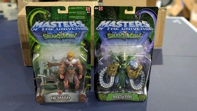 200X MASTERS OF THE UNIVERSE SNAKE CRUSH SKELETOR & SNAKE HUNTER HE-MAN SEALED