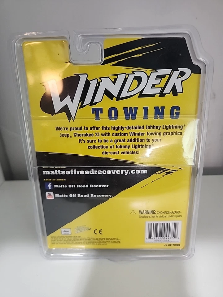 JOHNNY LIGHTNING THE BANANA JEEP CHEROKEE XJ WINDER TOWING MATT Offroad Recovery - Image 3 of 3