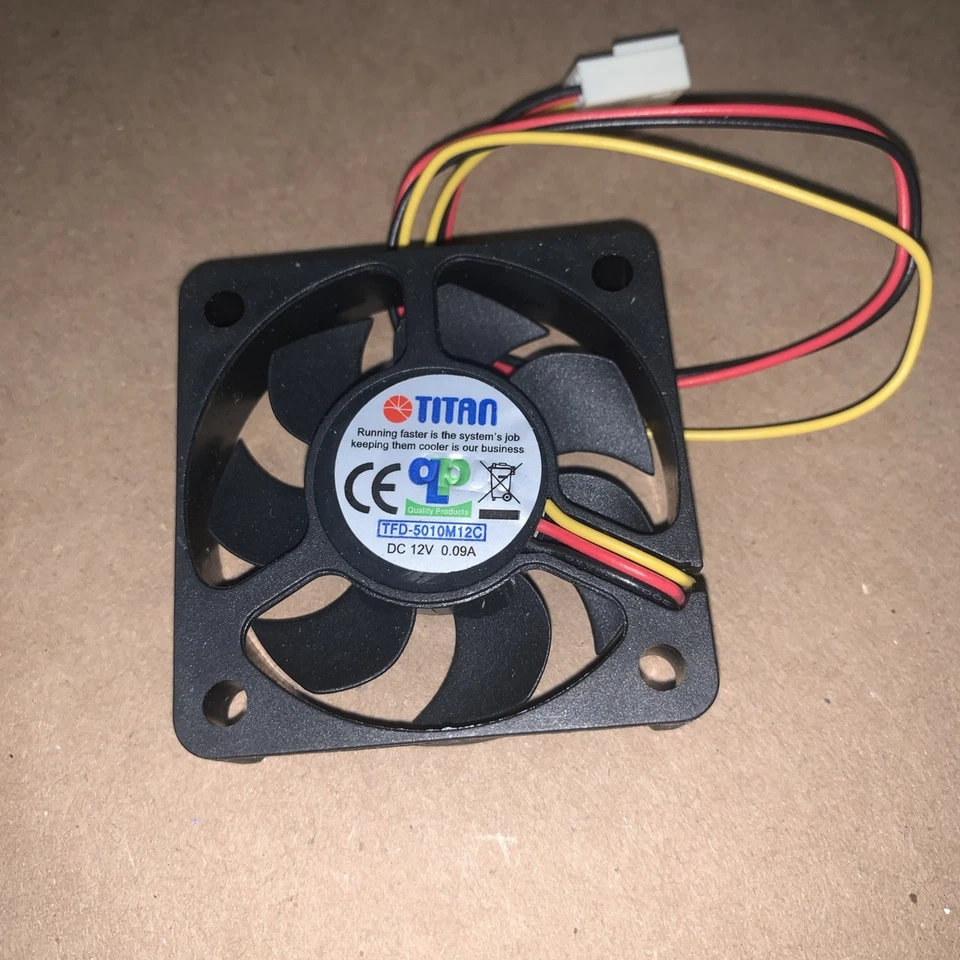 New ~ (High Quality) Titan 50X50X10 mm Ball Bearing Cooling Fan 12V 3-Pin - Image 2 of 3