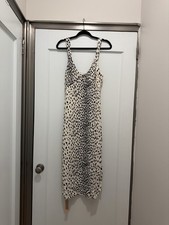 Reformation Lynda Midi Dress Women's Size 10 Cheetah Print