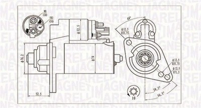 MAGNETI MARELLI 063721293010 Starter Anlasser 2kW für VW Golf V Schrägheck (1K1)