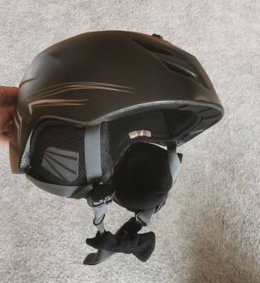 Crane Snowboardhelm Skihelm, gepolstert, Größe M/L, Schwarz 