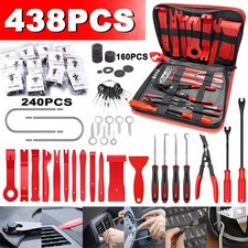 438Pcs Car Trim Removal Pry Tool Molding Kit Panel Door Dash Interior Clip Set