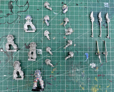 Warhammer 40k Rogue Trader 5x Grey Knight Terminatoren (teilweise bemalt)