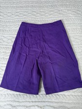 Vintage 1960  s 1970  s Women  s Nylon Purple Bermuda Shorts Mod Retro High Waisted