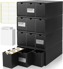 Trading Card Storage Box, Includes 12 Pack with 50 Card Dividers, Cardboard Trad