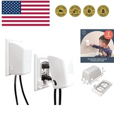 Dual Fit Outlet Cover Box - Baby Safety Outlet Cover for Standard Decora Pl...