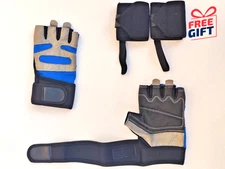 Weight Lifting Gym Gloves Half Finger with Free Wrist Support Wrap gym traning