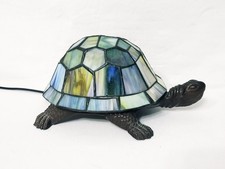 Vintage Tiffany Style Turtle Tortoise Stained Glass Table Night Light Lamp