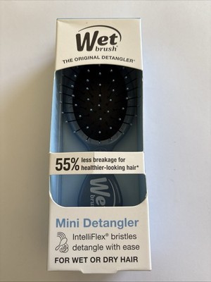Wet Brush Original Detangler Hair Brush Mini Blue  For Wet Or Dry  Less Breakage