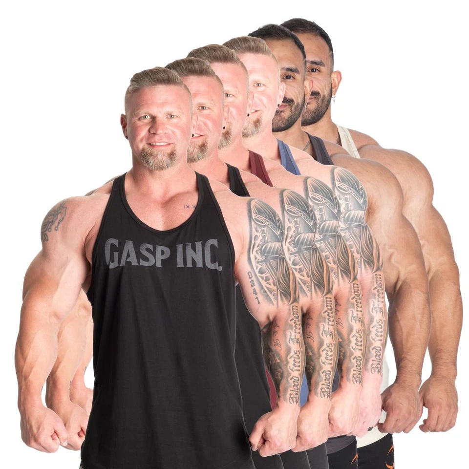 GASP Essential T-Back Tank Top Fitness Bodybuilding Gym