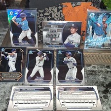 Bowman Chrome 2023 Tampa Bay Rays Santana Taylor Morgan Haas 7-Card Lot