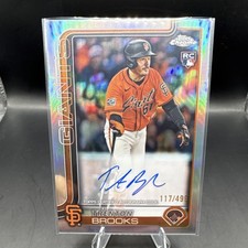 2025 Topps Chrome ⚾️ Trenton Brooks Rookie Auto Refractor /499 #RA-TBR Giants