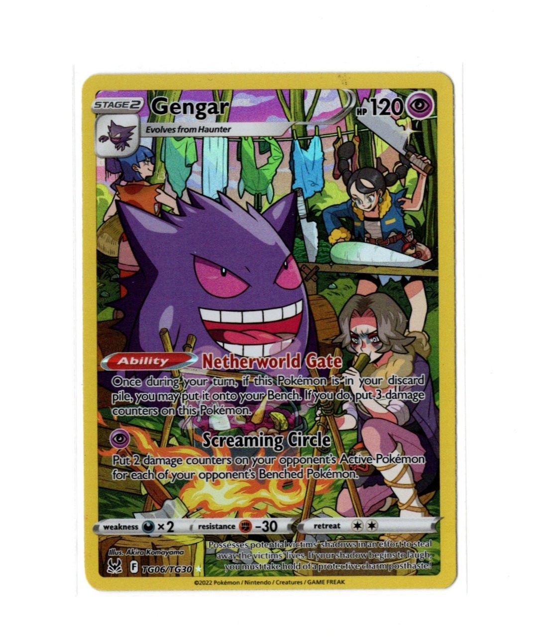Gengar TG06/TG30 Trainer Gallery Lost Origin Pokemon Card Near Mint