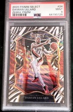 Damian Lillard Trailblazers 2020 Panini Zebra Prizm #24 PSA Certified