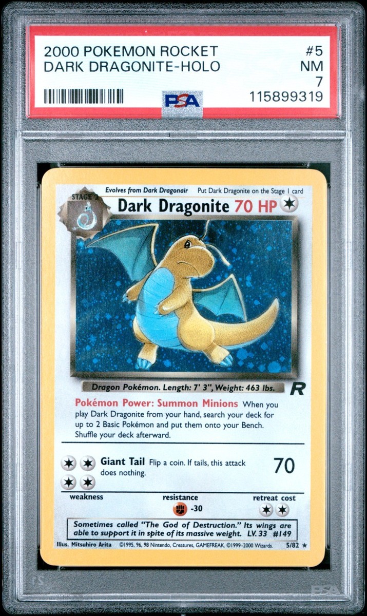 PSA7 JP:わるいカイリュー / EN: Dark Dragonite Pokemon - Dark Dragonite (Japanese) - Team Rocket 149 - Holo