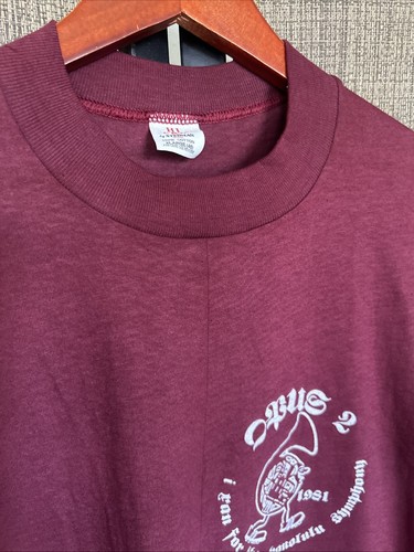 Vtg 1981 Opus 2 Hi Cru By Stedman Men’s XL Shirt Maroon I Ran For The Honolulu S - Picture 9 of 13
