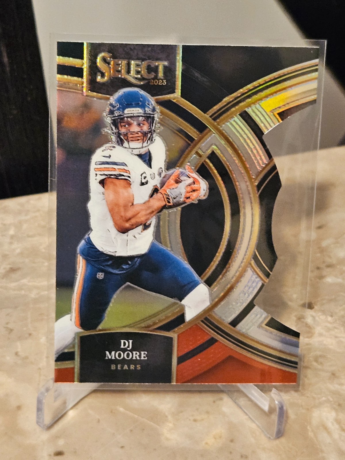 2023 Panini Select #159 DJ Moore Black and Red Prizms Die Cuts Bears Panthers
