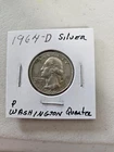 1964 D Washington Quarter VG+/F Condition 90% Silver-Better Date # P