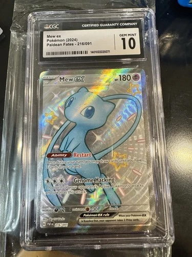 Mew ex Paldean Fates Shiny Ultra Rare Holo CGC 10 216/091 2024