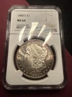 1880-S Morgan Silver Dollar, San Francisco MS64  PL - Toning & Luster NGC Graded