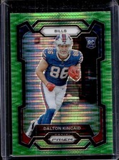 2023 Panini Prizm Dalton Kincaid RC Neon Green Pulsar Rookie #308 Bills