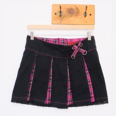 Vintage y2k Tripp NYC mini skirt fairy cyber goth emo scene punk rave 90s plaid