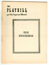 Vintage 1955 Cole Porter SILK STOCKINGS Playbill! Don Ameche! Hildegarde Neff!
