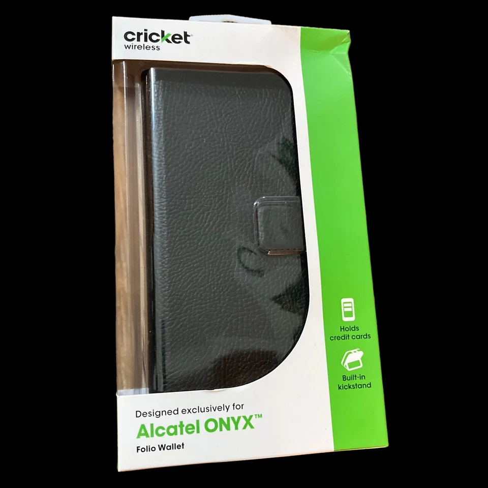 Alcatel Onyx Case Folio Wallet Cricket Credit Card/Kickstand - Image 2 of 3