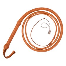 BULL WHIP 04 T0 12 Feet long 16 Plaits Cow Hide Tan Leather CUSTOM BULLWHIP
