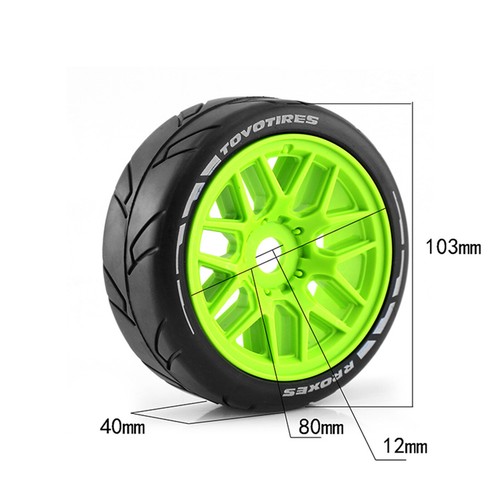 4X Tire For Racing Road 17MM Combiner 1/8 Rally WRC FS Racing Flat Run GT RC Car - Picture 3 of 8