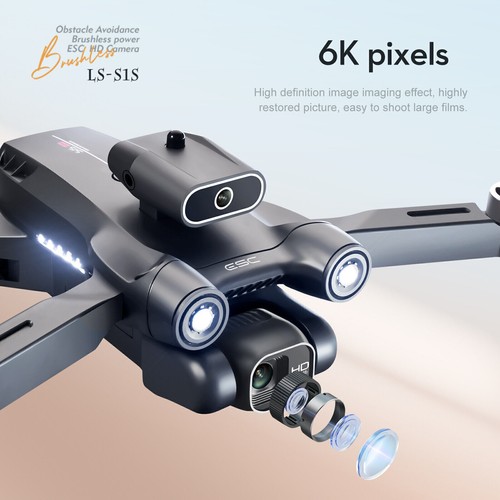 Drone X WIFI FPV With 6K HD Dual Camera Selfie Brushless Foldable RC Quadcopter - Picture 5 of 27