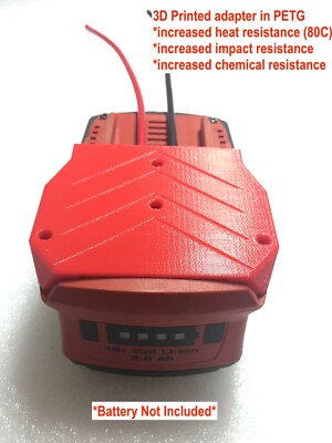 10AWG Red battery adapter for HILTI 22v 22 volt dock power connector robotics