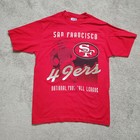 Vintage 1994 San Francisco 49ers T-Shirt Red White Logo Single Stitch Size L