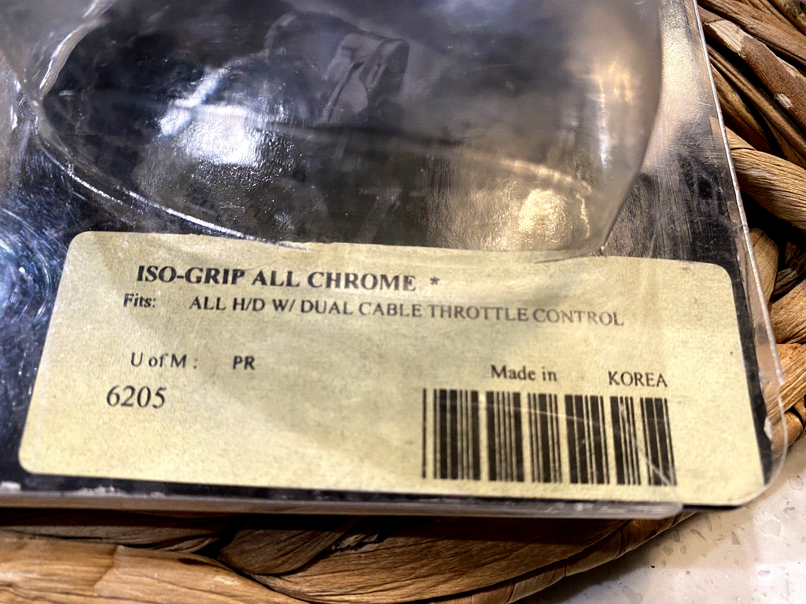 🔥KURYAKYN 6205 Chrome ISO-Grips Hand Grips Dual Cable Throttle Control🔥BoxA